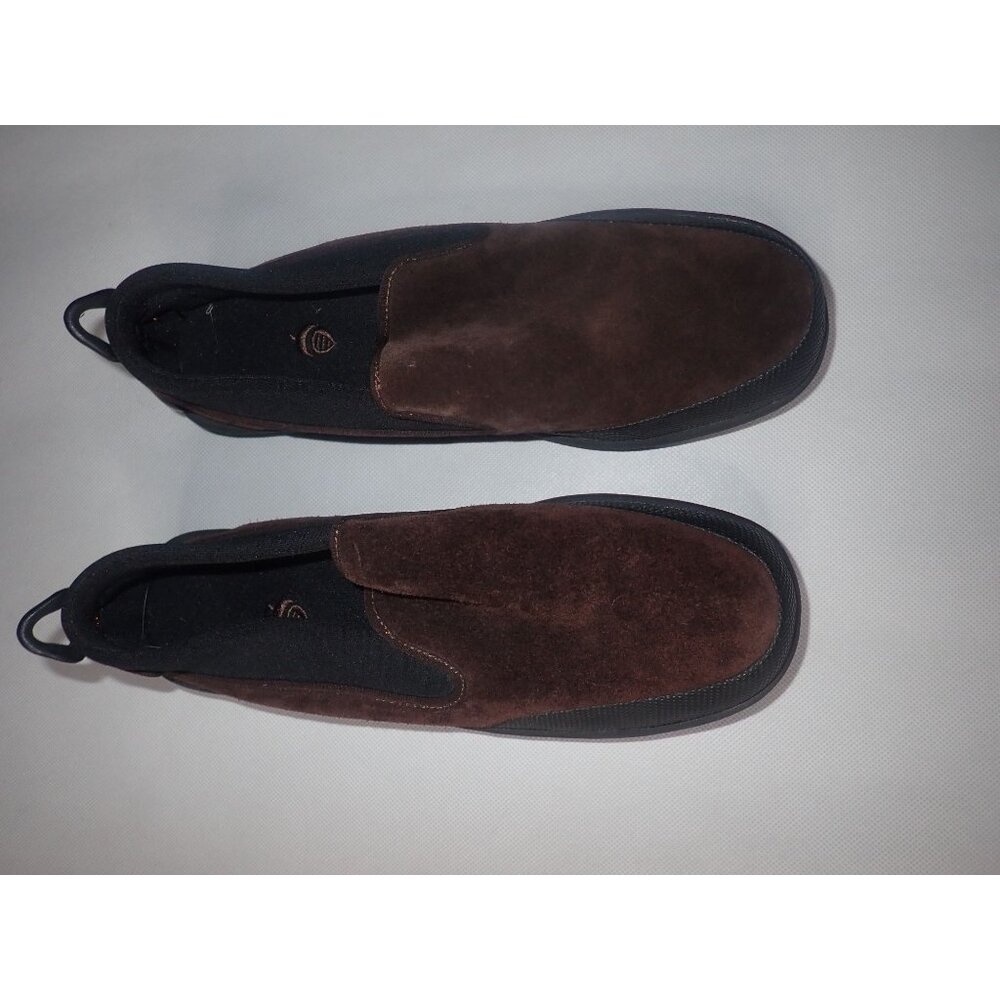 Acorn Men's Brown Suede Slip-On Shoes With Rubber Soles 8‎ Casual Mocs - Picture 2 of 6